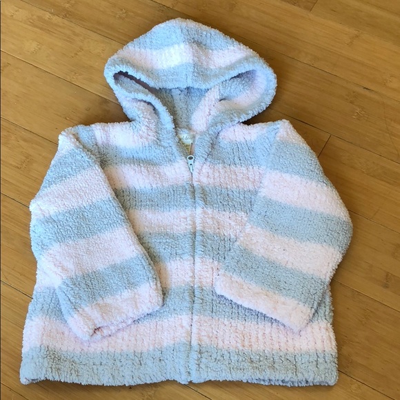 Angel Dear Other - angel dear chenille hoodie pink/grey 12-18 months